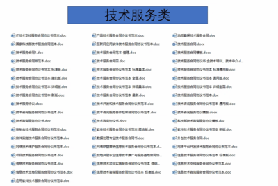 技术服务合同（网络信息应用/IT软件开发支持与咨询服务）